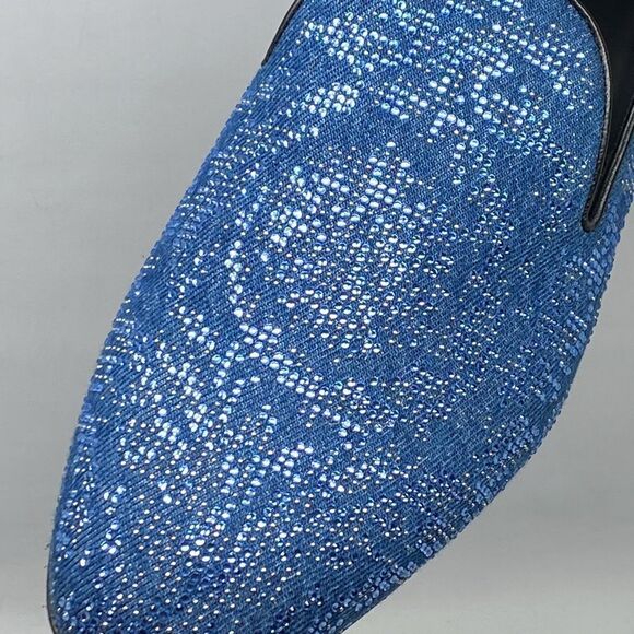 Versace Crystal Embellished Smocking Loafers size 44/us size 11 main image 7